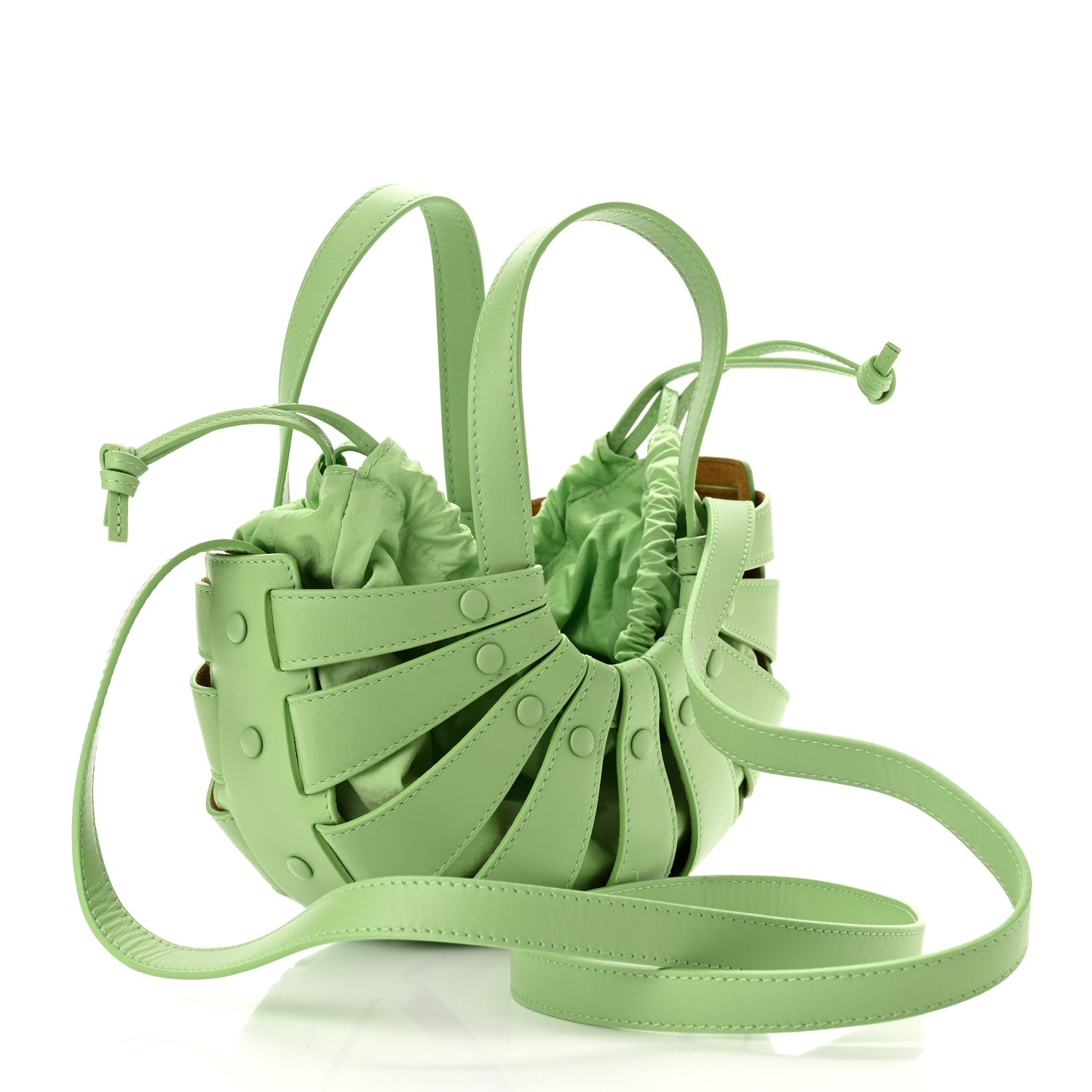 Bottega Veneta French Calfskin Small Shell Pistachio 3 of 9