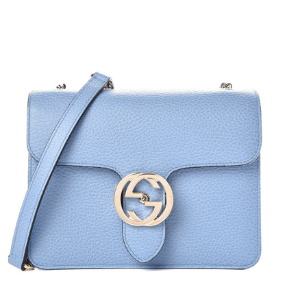 Gucci Dollar Calfskin Small Interlocking G Shoulder Bag Mineral Blue 1 of 9