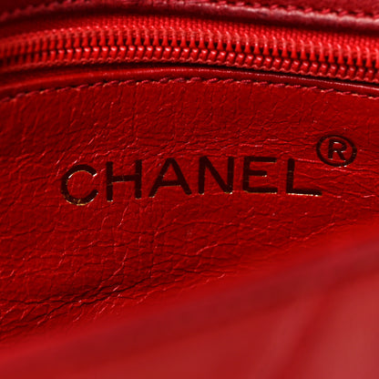 Chanel Lambskin Quilted CC Shoulder Bag Red 6 of 12