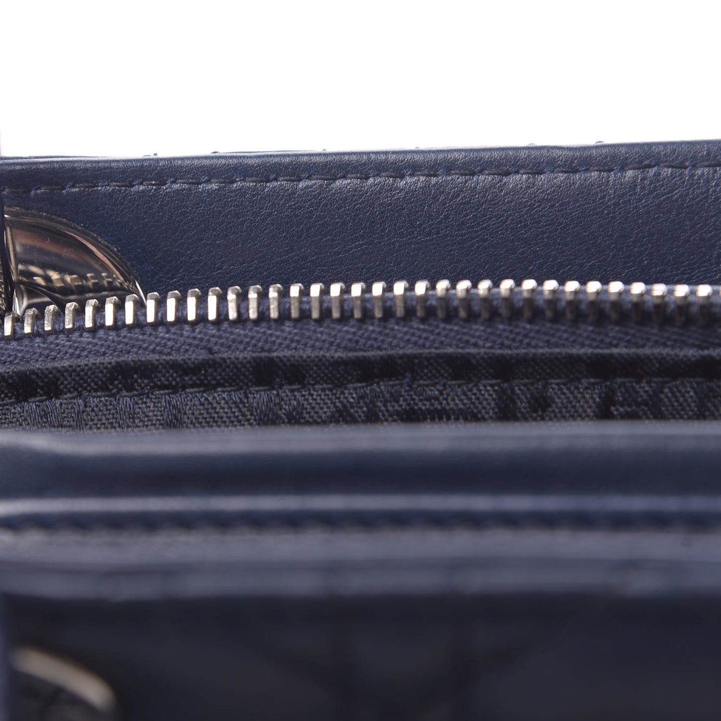 Lambskin Cannage Large Lady Dior Navy Blue