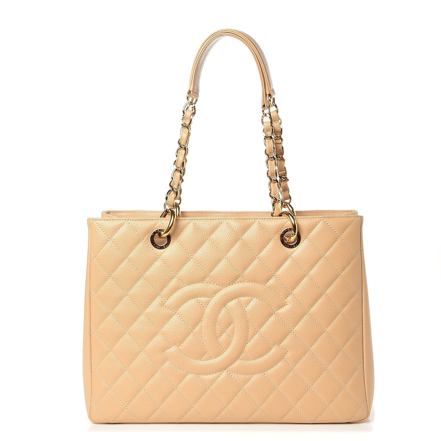 Chanel Caviar Quilted Grand Shopping Tote GST Beige Clair 2 of 13