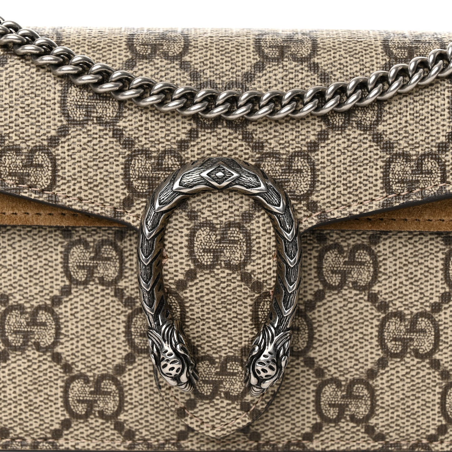 GG Supreme Monogram Super Mini Dionysus Shoulder Bag Taupe