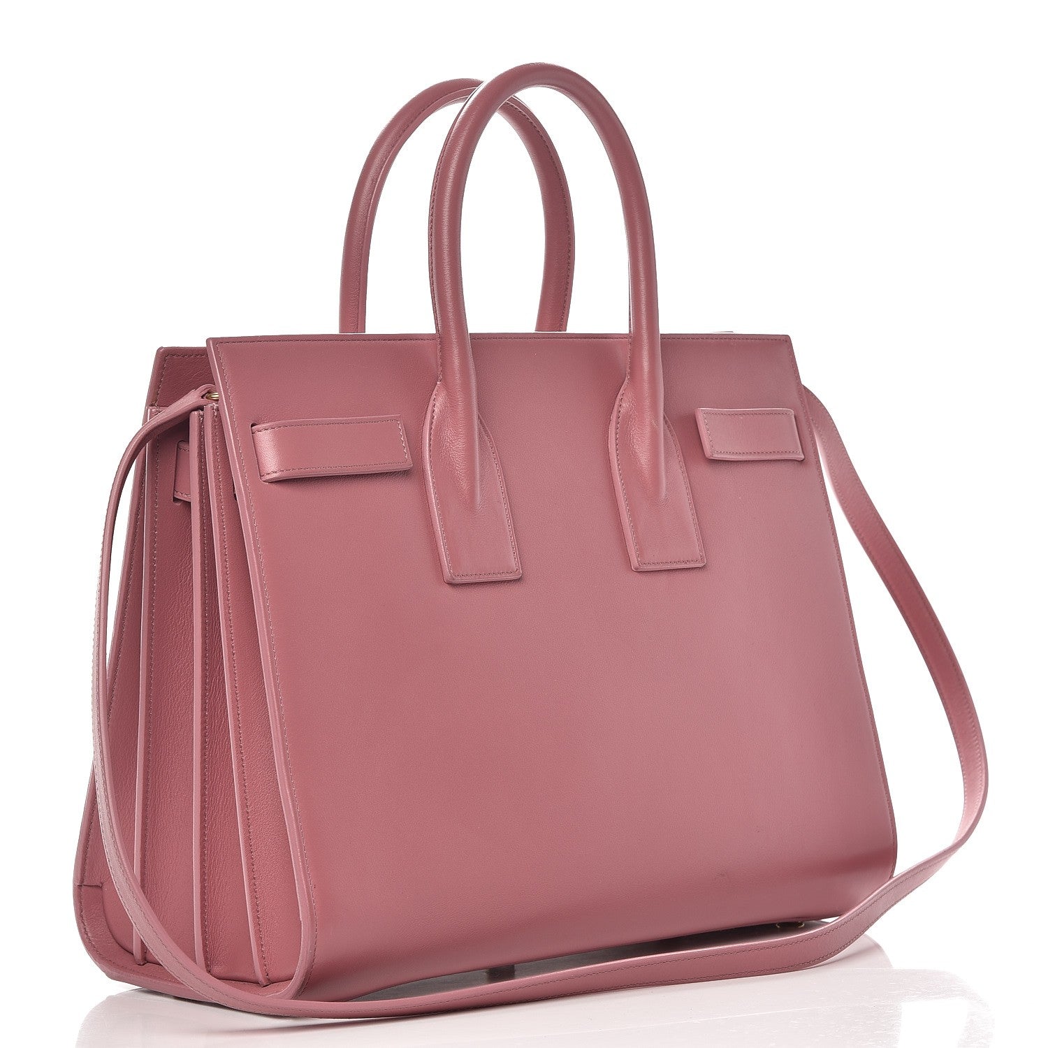Saint Laurent Calfskin Small Sac De Jour Dark Rose 4 of 12