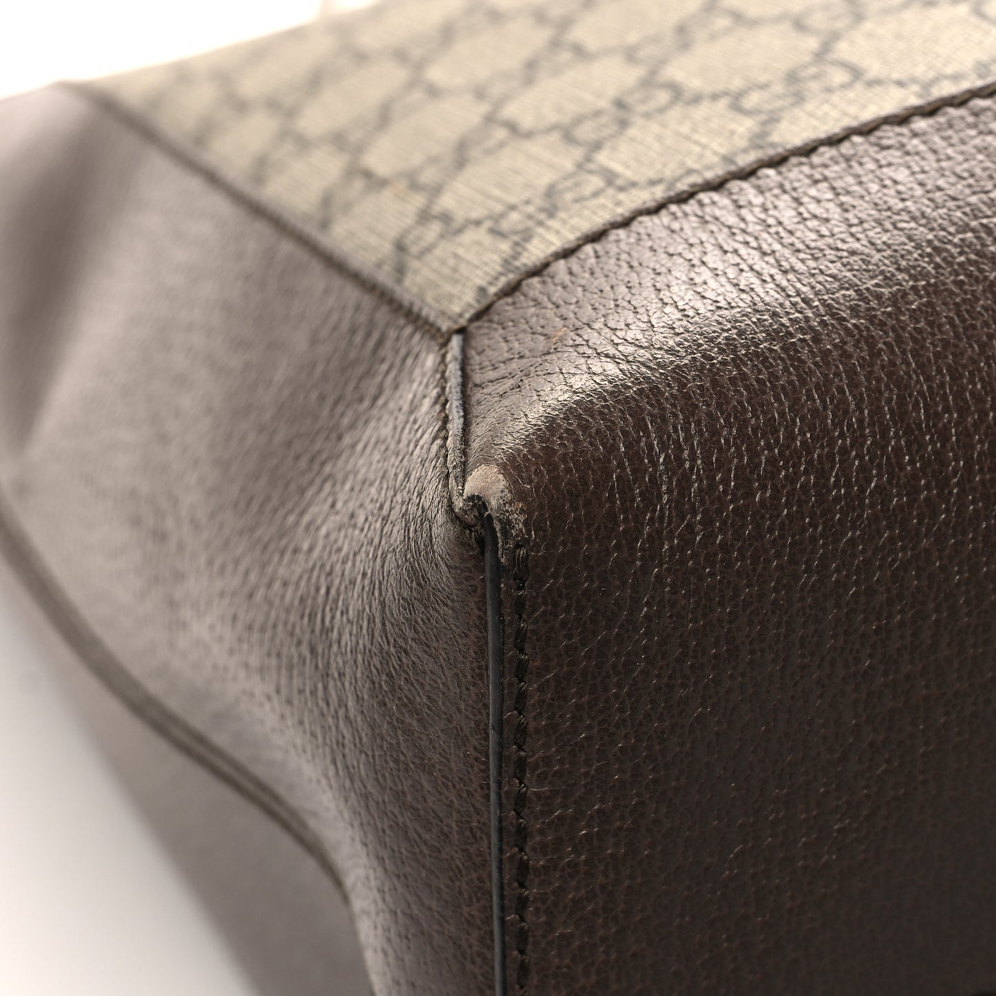 GG Supreme Monogram Web Ophidia Tote Brown