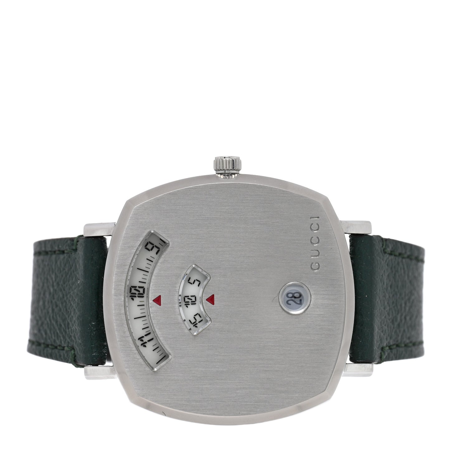 Stainless Steel Calfskin 35mm Grip Quartz Watch Green