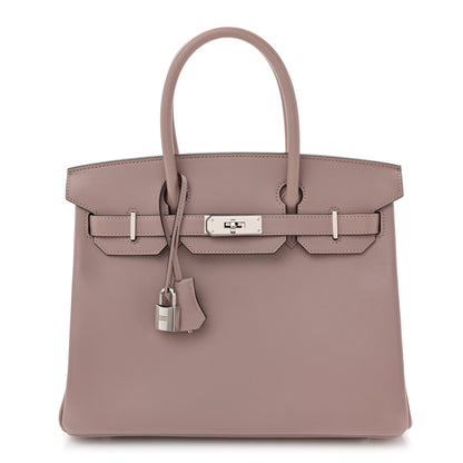 Hermes Veau Tadelakt Birkin 30 Glycine 1 of 24