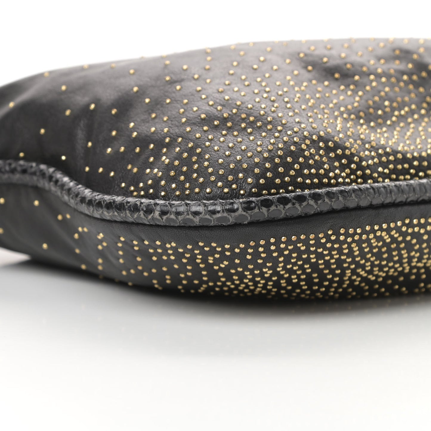 Lambskin Zoe Studded Hobo Black