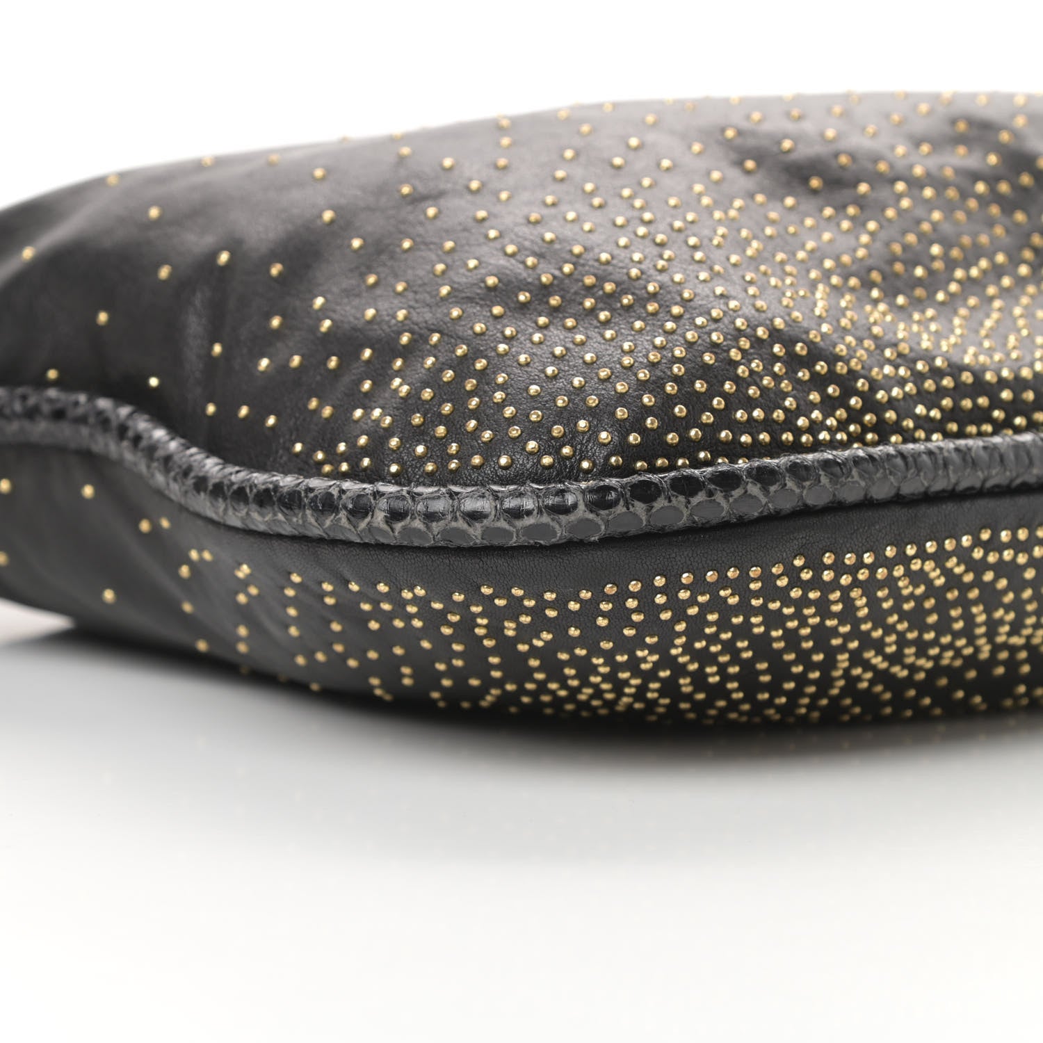 Jimmy Choo Lambskin Zoe Studded Hobo Black 8 of 15