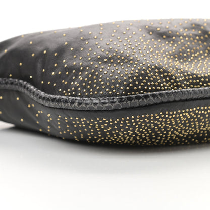 Jimmy Choo Lambskin Zoe Studded Hobo Black 8 of 15