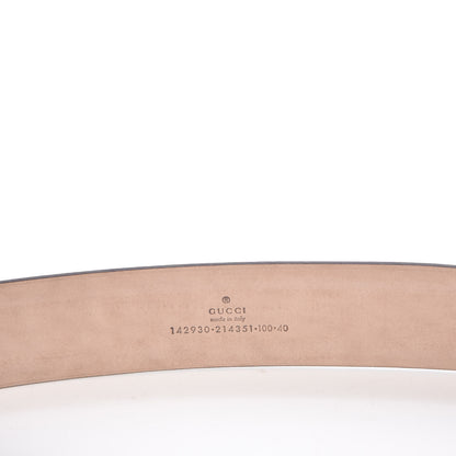 Gucci GG Supreme Monogram Niagara Lux Calfskin Interlocking G 40mm Belt 100 40 Beige Ebony Cocoa 6 of 7