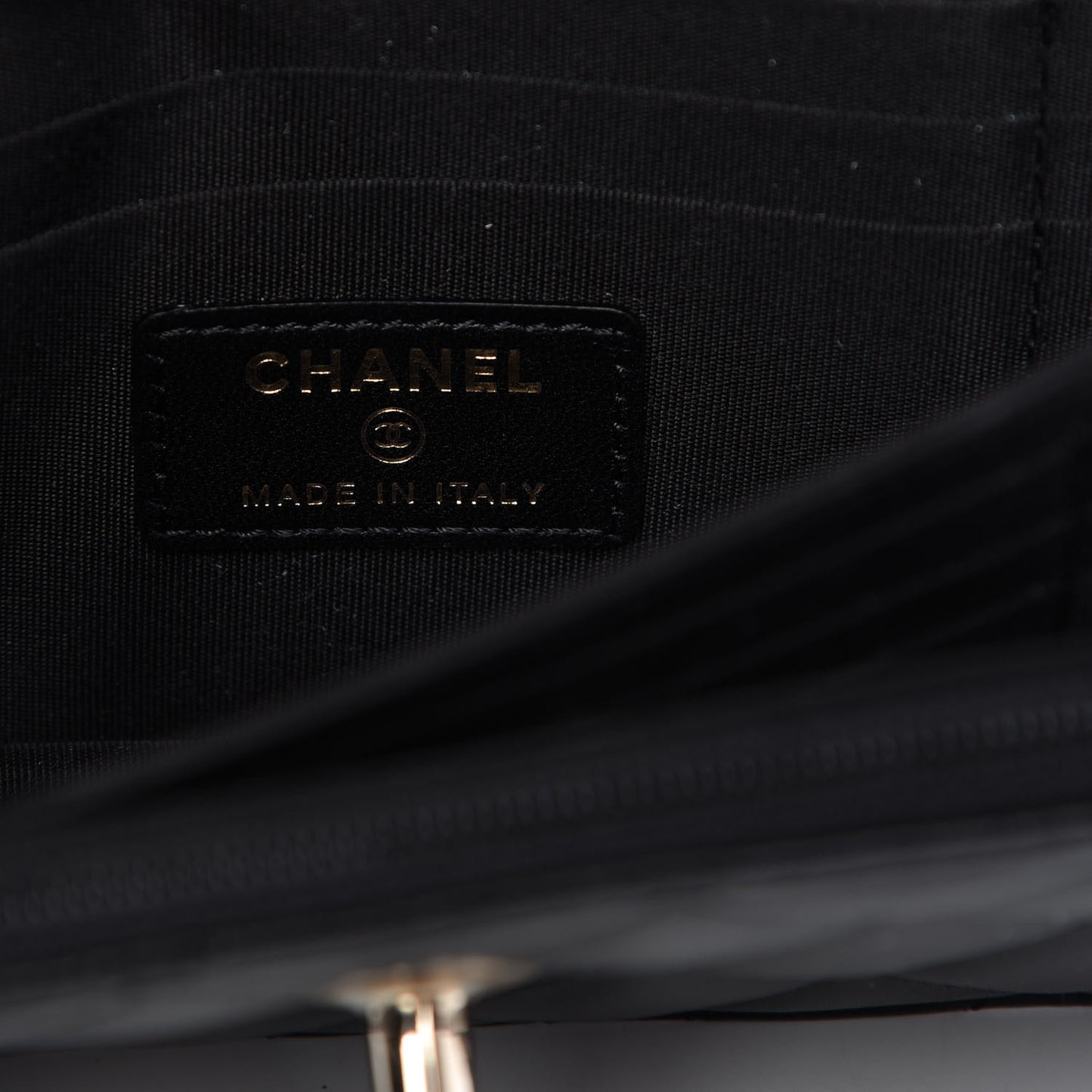 Lambskin Quilted Mini Trendy CC Wallet On Chain WOC Black