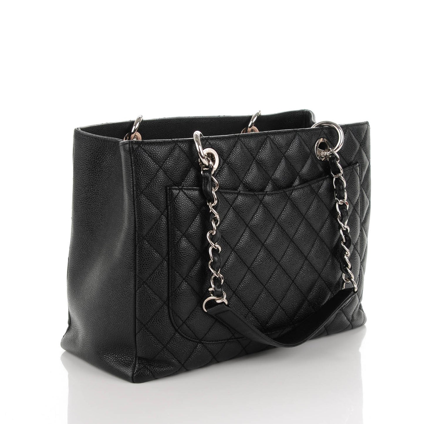 Caviar Quilted Grand Shopping Tote GST Black