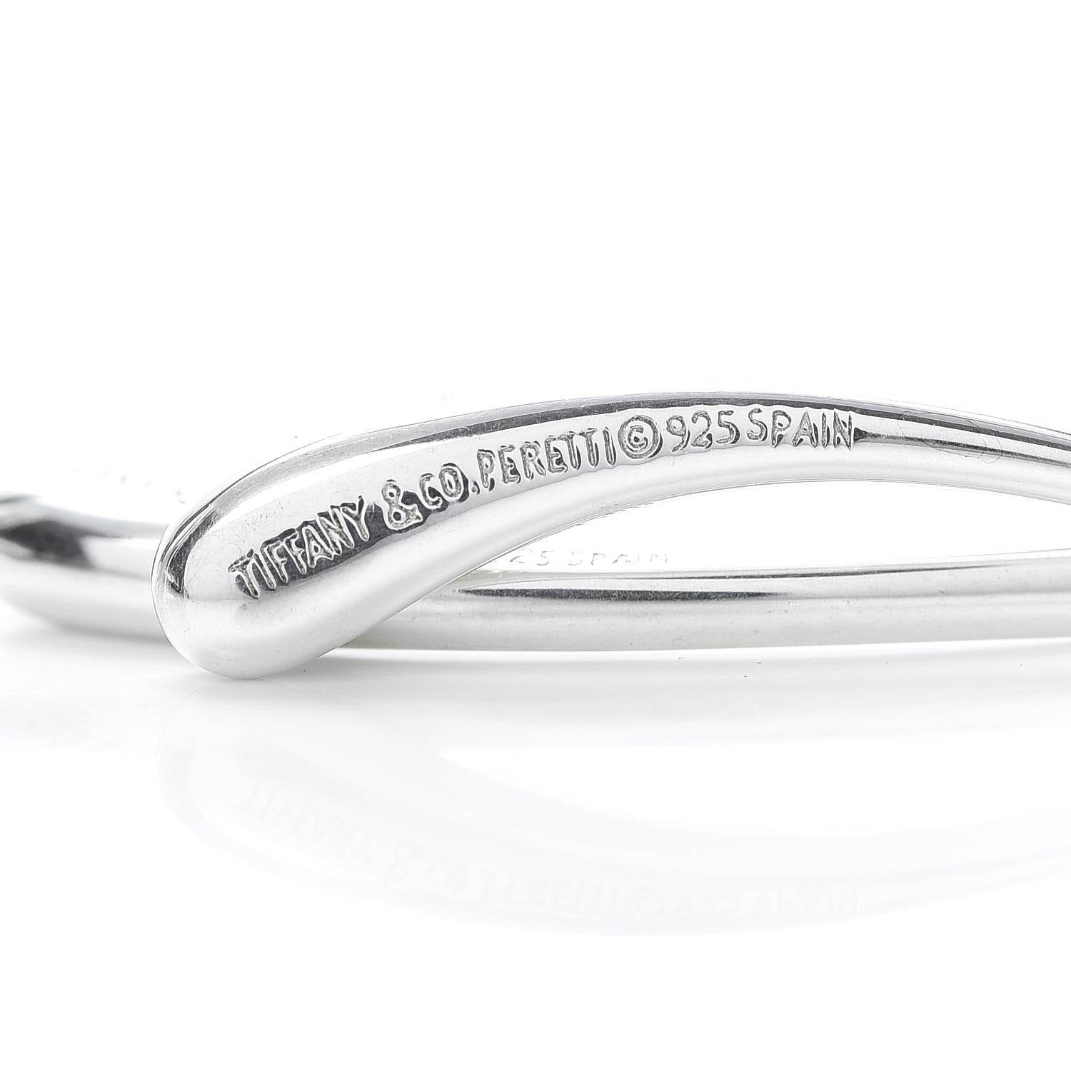 Tiffany Sterling Silver Elsa Peretti Teardrop Link Earrings 5 of 5