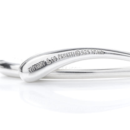 Tiffany Sterling Silver Elsa Peretti Teardrop Link Earrings 5 of 5