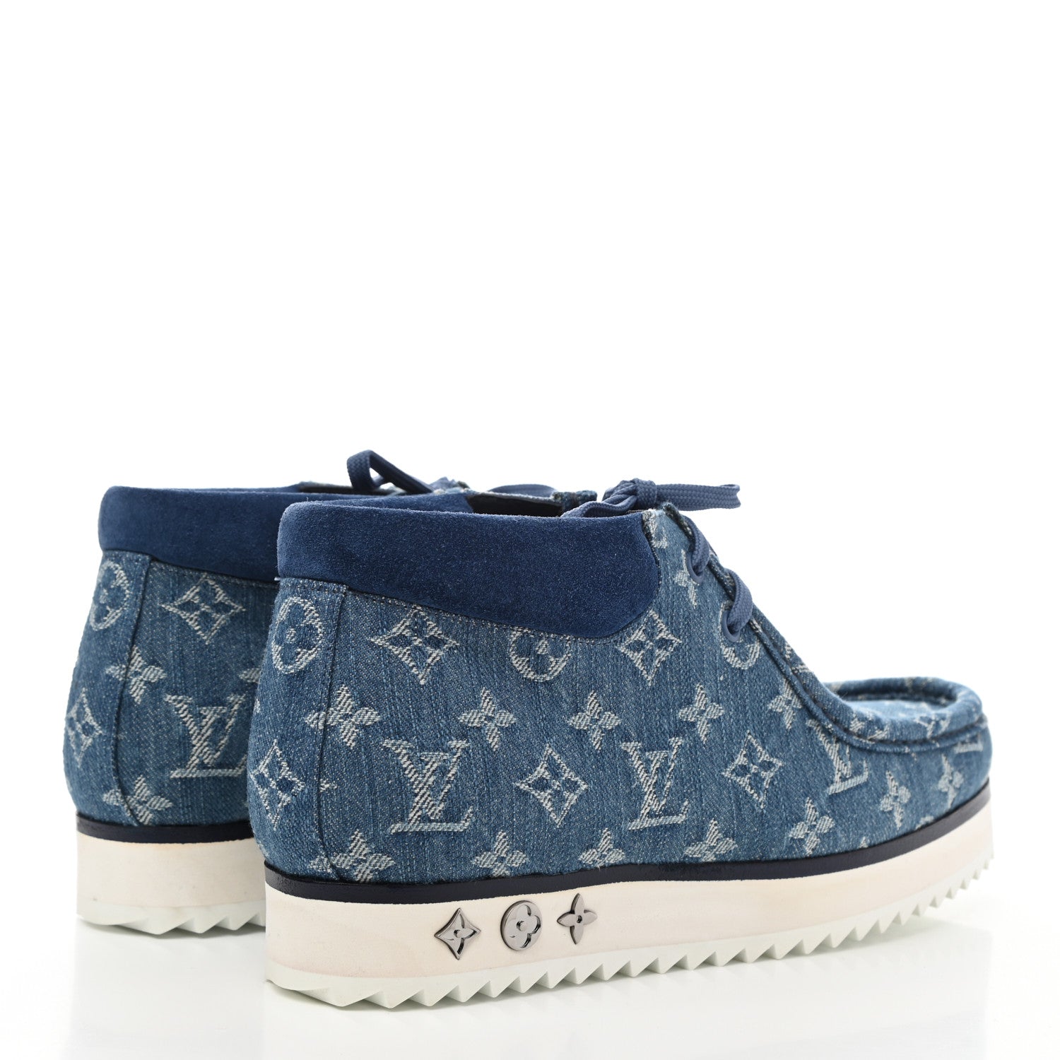 Louis Vuitton Monogram Denim Mods Ankle Boot 8 Blue 4 of 8
