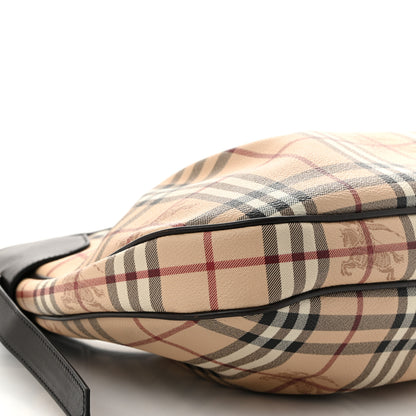 Burberry Haymarket Check Small Brooklyn Hobo Brown 8 of 11
