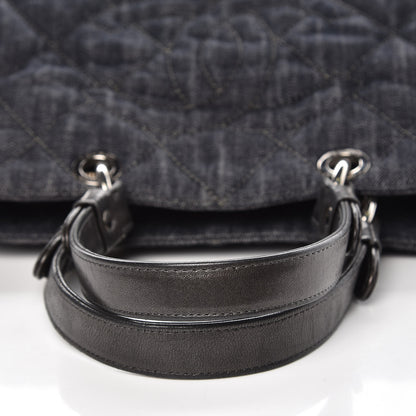 Chanel Denim Quilted Timeless Tote Dark Blue 9 of 11