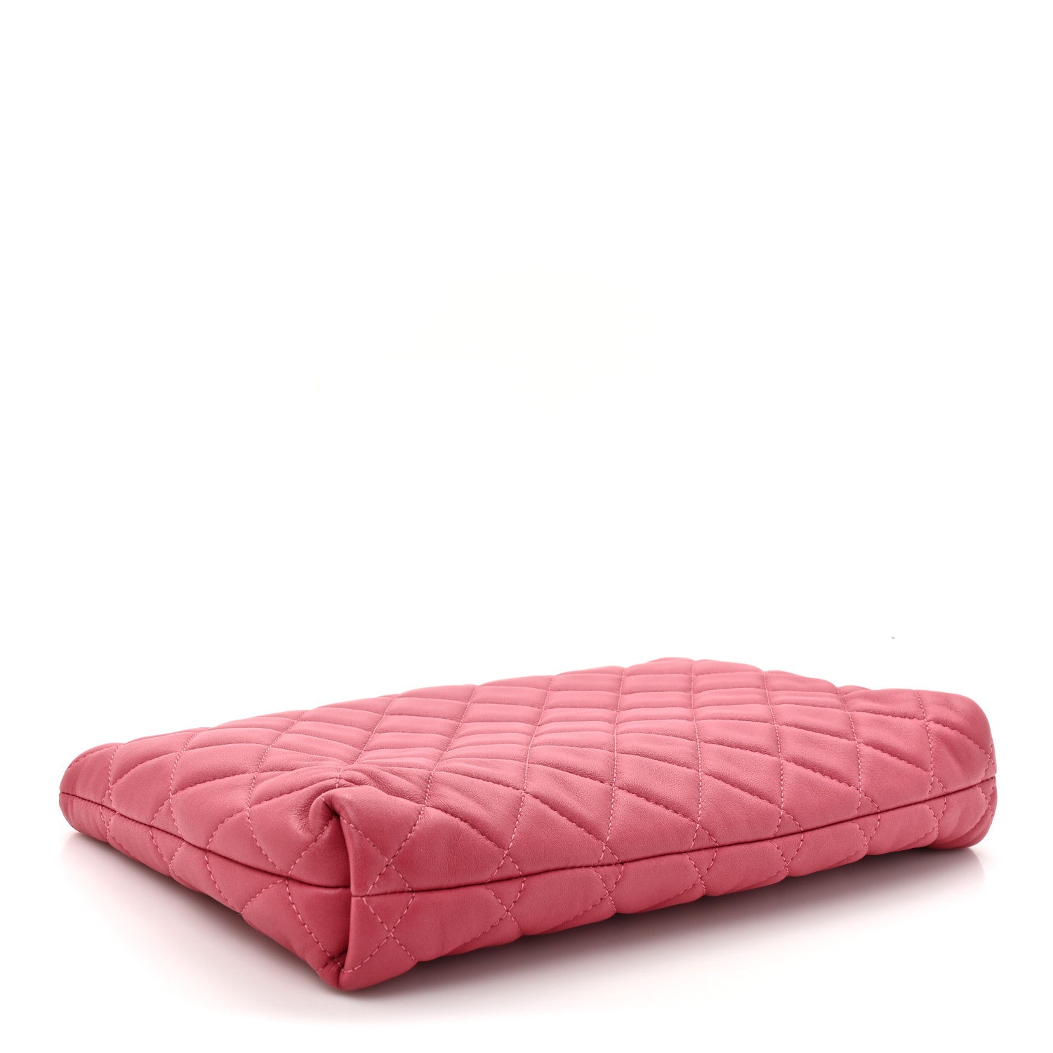 Chanel Lambskin Quilted Clutch Fuchsia 4 of 7