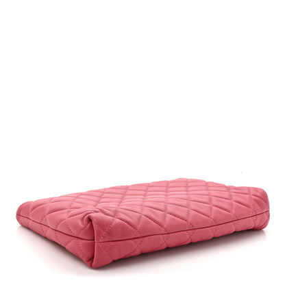 Chanel Lambskin Quilted Clutch Fuchsia 4 of 7