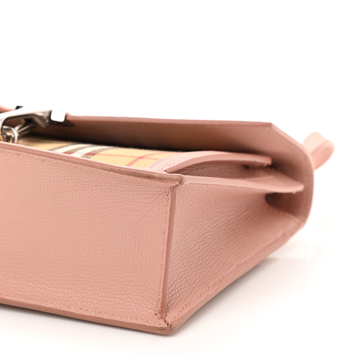 Burberry Grainy Calfskin Vintage Check Small Macken Crossbody Bag Ash Rose 11 of 12