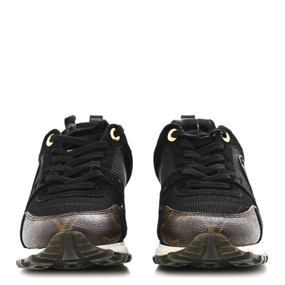Louis Vuitton Suede Monogram Run Away Sneakers 36 Black 3 of 9