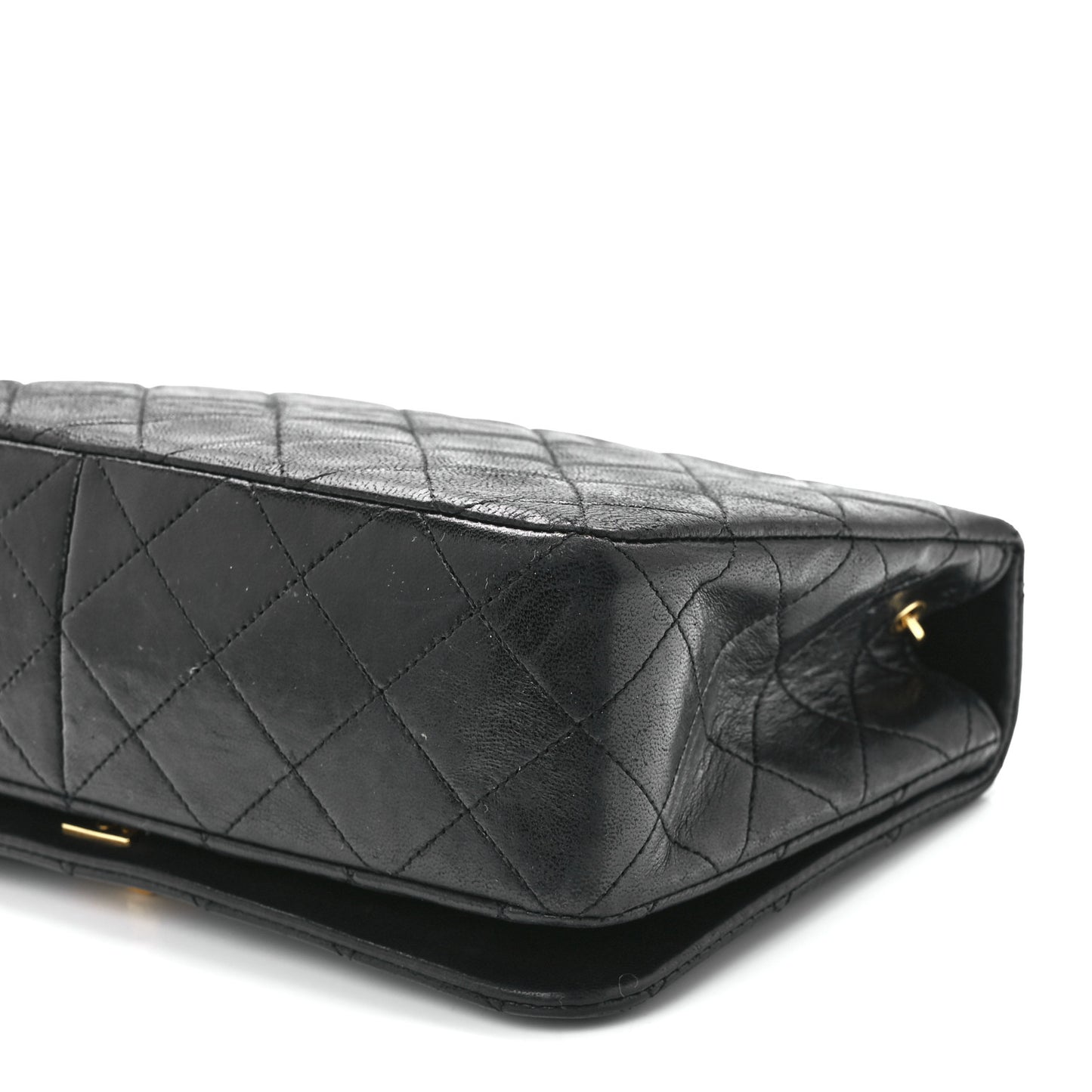 Lambskin Quilted Small Single Flap Black