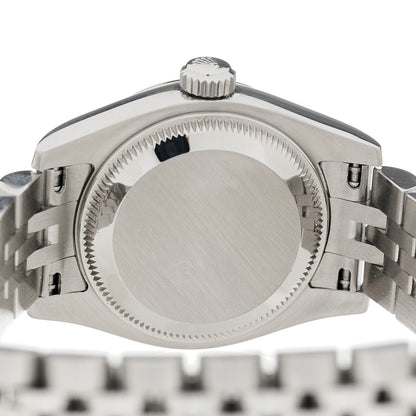 Rolex Stainless Steel 18K White Gold Diamond 26mm Oyster Perpetual Datejust Watch Silver 179174 4 of 4