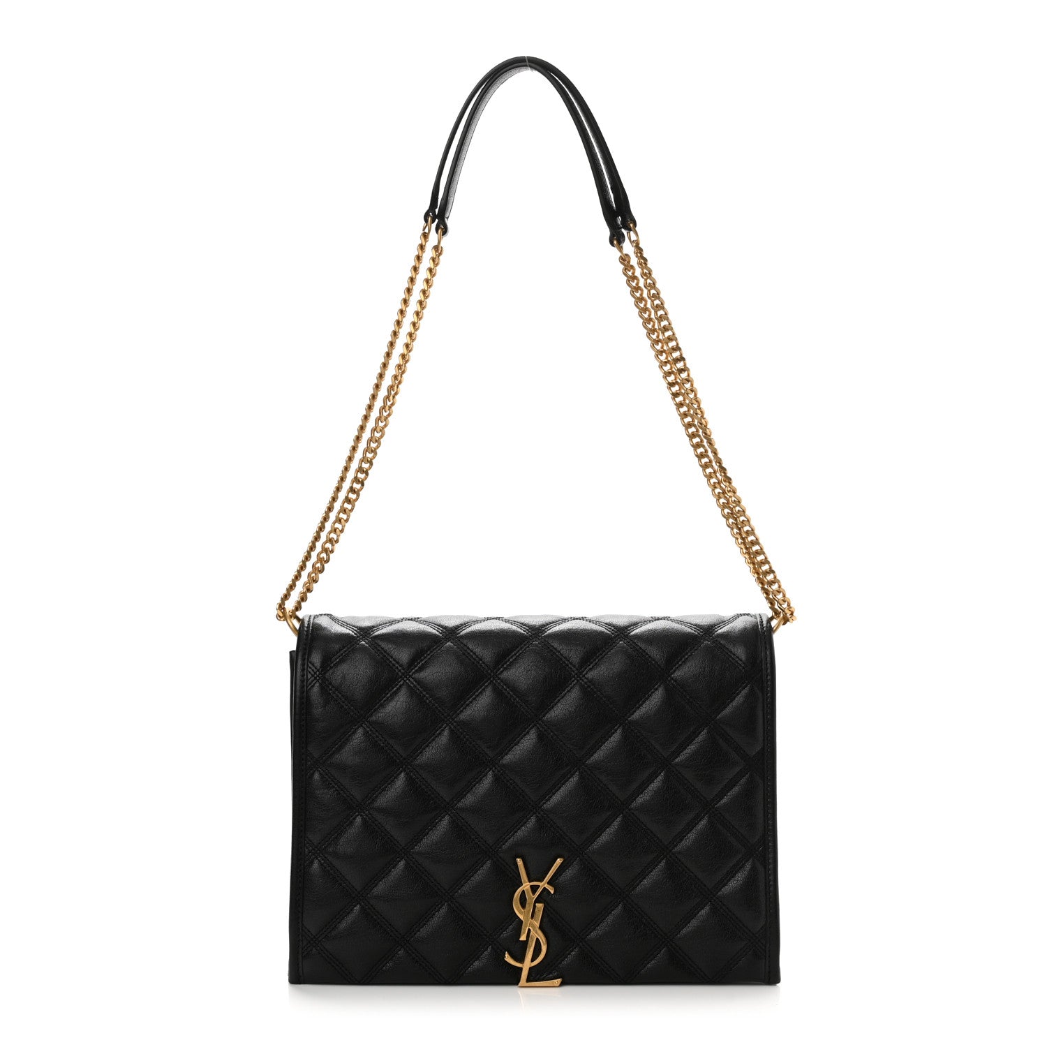 Saint Laurent Lambskin Quilted Small Becky Chain Bag Black 1 of 8