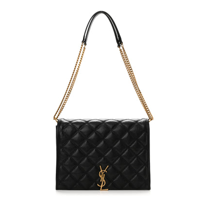 Saint Laurent Lambskin Quilted Small Becky Chain Bag Black 1 of 8