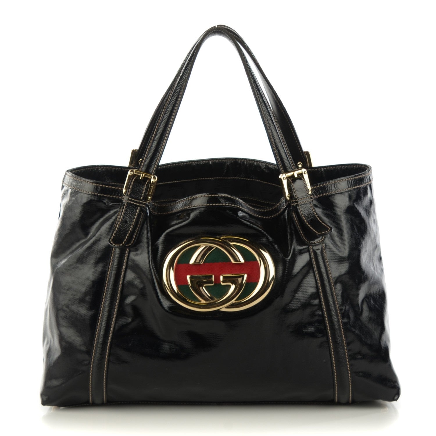 Gucci Dialux Medium Britt Tote Black 1 of 7