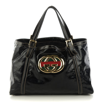 Gucci Dialux Medium Britt Tote Black 1 of 7