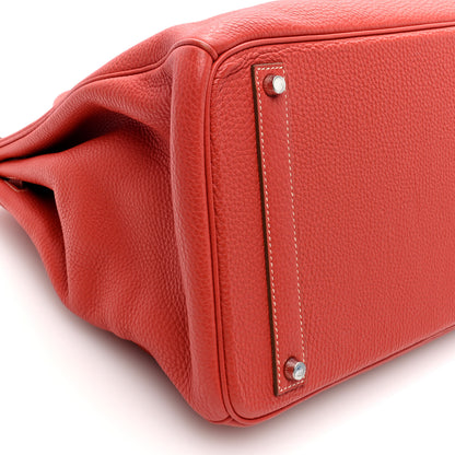 Hermes Taurillon Clemence Birkin 40 Sanguine 9 of 11