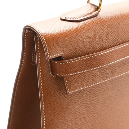 Hermes Courchevel Kelly Sellier 35 Gold 17 of 20
