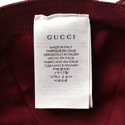 Gucci Monogram Textured Dollar Calfskin Zeno Baseball Hat Camel Bordeaux 8 of 8