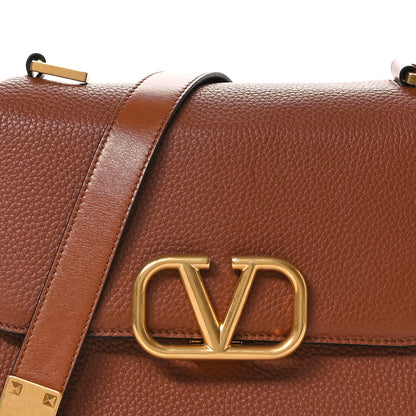 Valentino Garavani Grained Calfskin Large VSling Shoulder Bag Saddle Brown 7 of 9