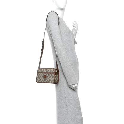 Gucci GG Supreme Monogram Azalea Calfskin Mini Retro Interlocking G Shoulder Bag Beige Ebony Brown Sugar 2 of 10