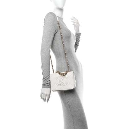 Chanel Lambskin Quilted Studded Beauty Begins Flap White 2 of 17
