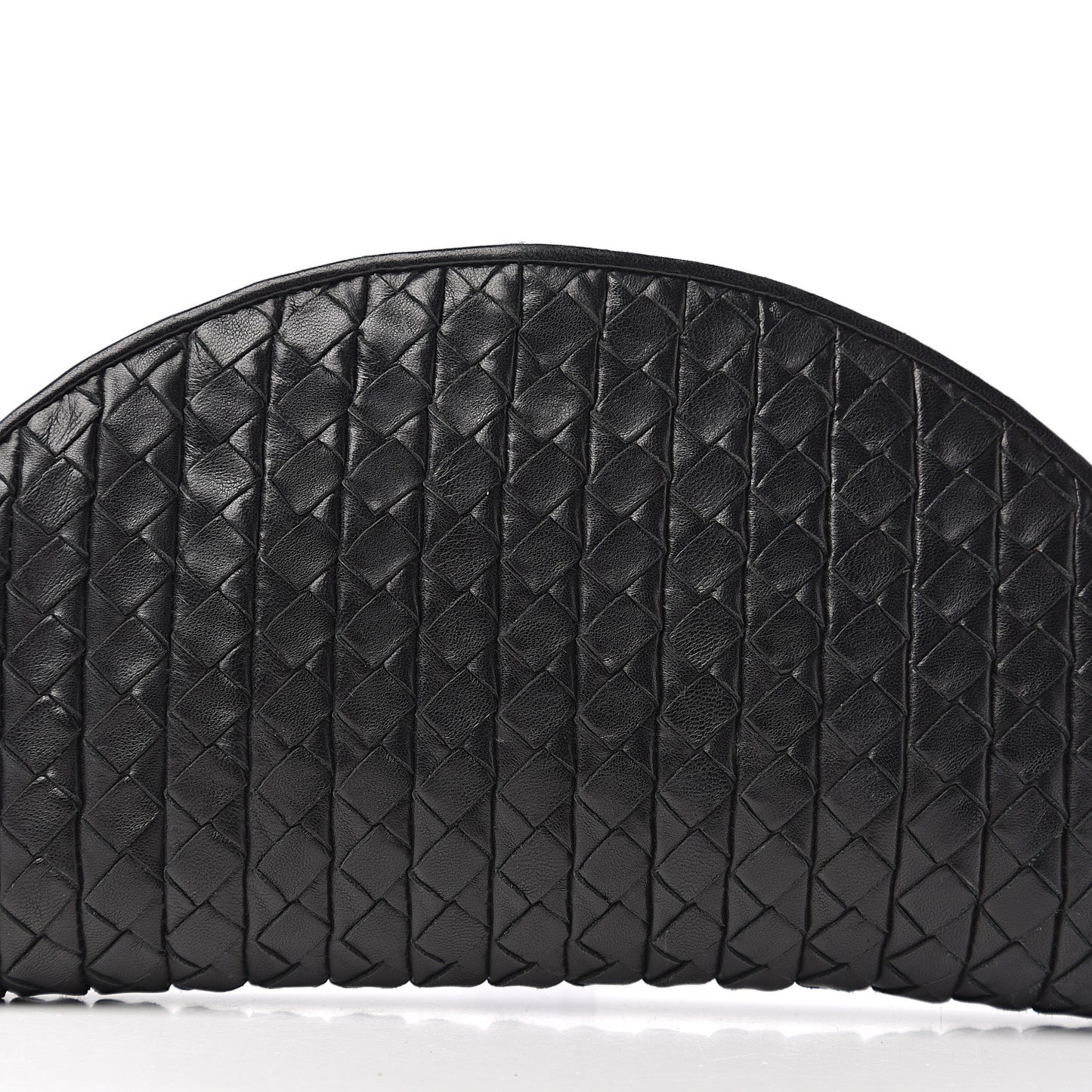 Calfskin Intrecciato Knot Clutch Black