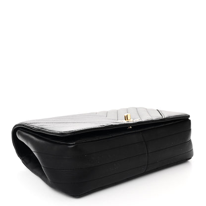 Chanel Calfskin Chevron Quilted Small Statement Flap Black 4 of 10