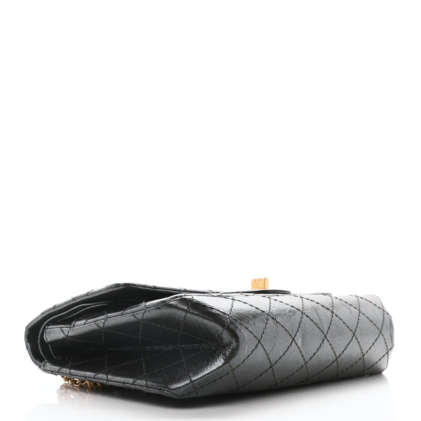 Iridescent Calfskin Quilted 2.55 Reissue 225 Flap Ruthenium