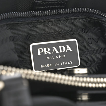 Prada Tessuto Nylon Calfskin Shopping Tote Black 6 of 9