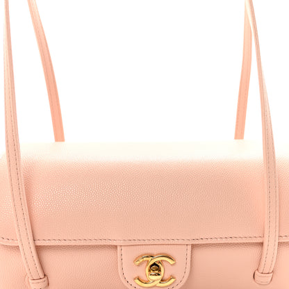 Chanel Shiny Caviar Preppy Coco Small Bowling Bag Light Pink 8 of 11