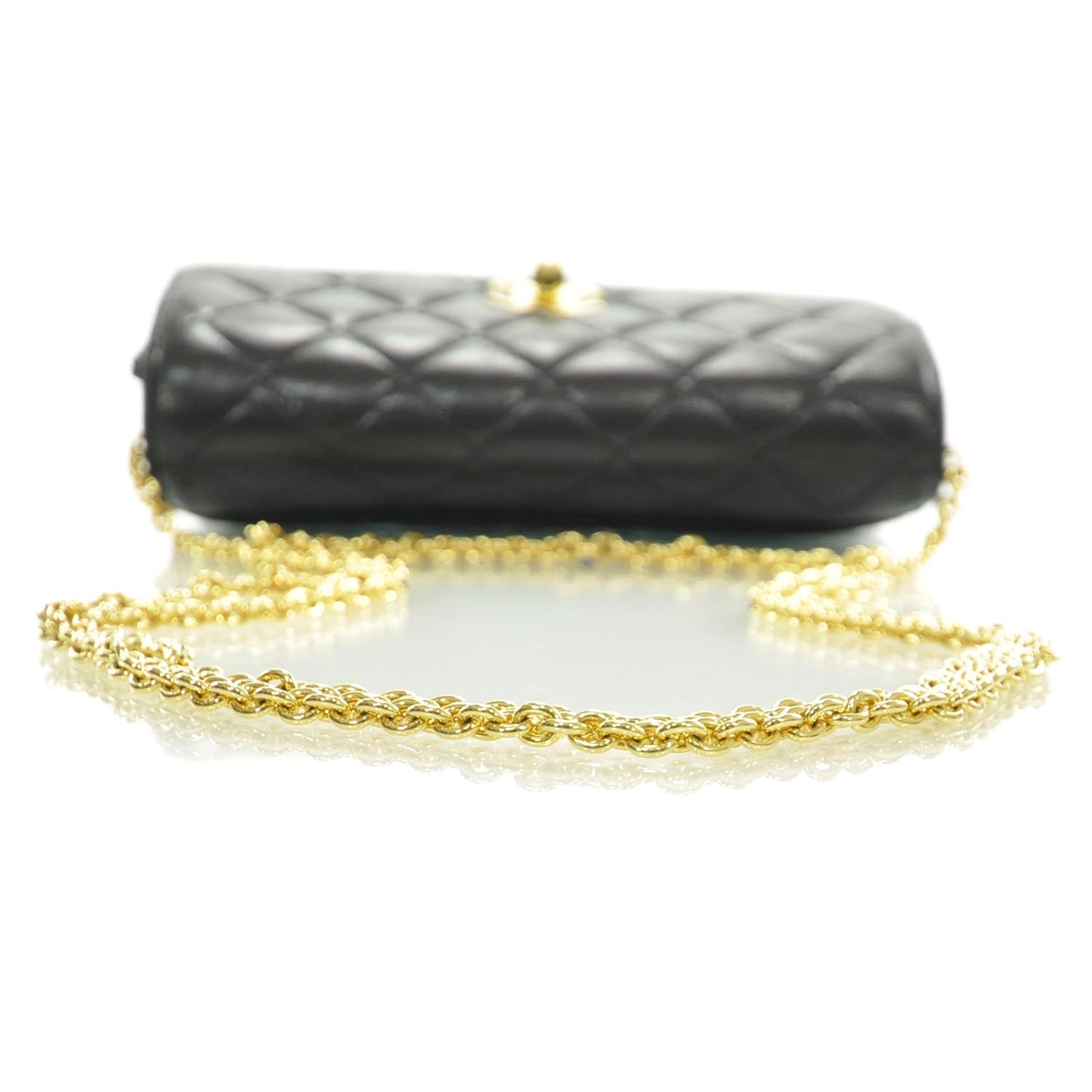 Chanel Lambskin Quilted Evening Flap Black 6 of 11