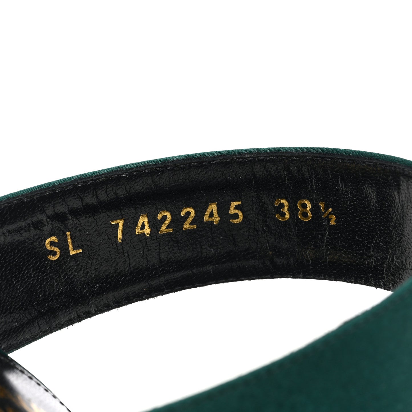 Crepe Satin Martha Mule 110 Sandals 38.5 Dorian Green