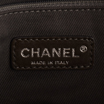 Chanel Glazed Calfskin Quilted Large New Portobello Tote Black 6 of 7