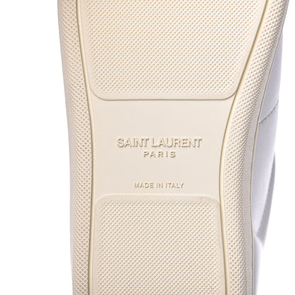 Saint Laurent Calfskin Glitter Signature Court Lips Sneakers 36 Optic White 9 of 10