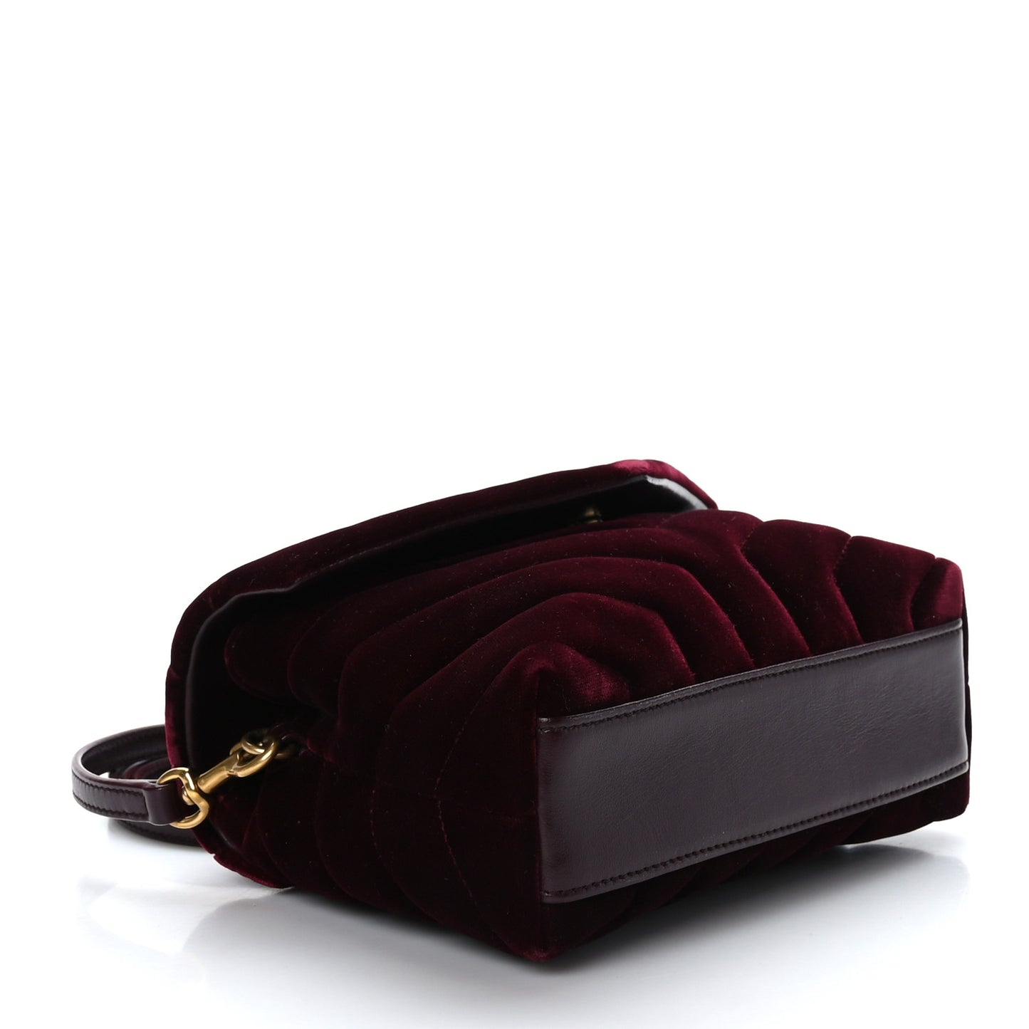 Velvet Y Quilted Monogram Toy Loulou Crossbody Bag French Burgundy