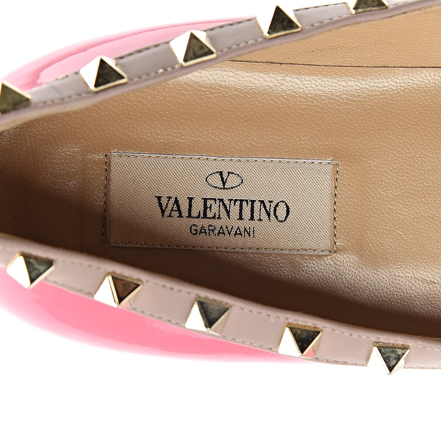Valentino Garavani Patent Nappa Rockstud Ballerina Flats 41 Ninphea Poudre 7 of 9