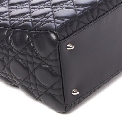 Christian Dior Lambskin Cannage Medium Lady Dior Black 6 of 8
