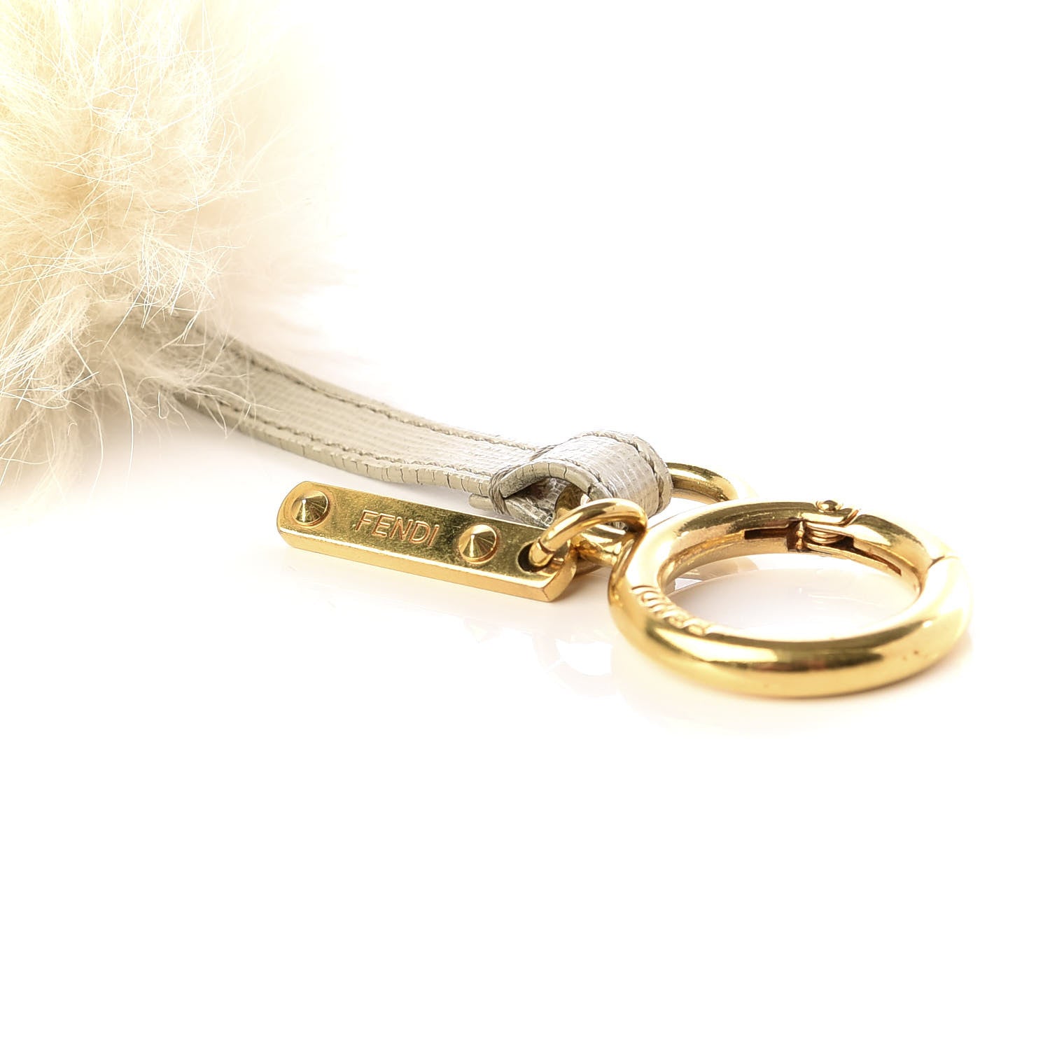 Fendi Fox Fur Pom Pom Bag Charm White 3 of 3